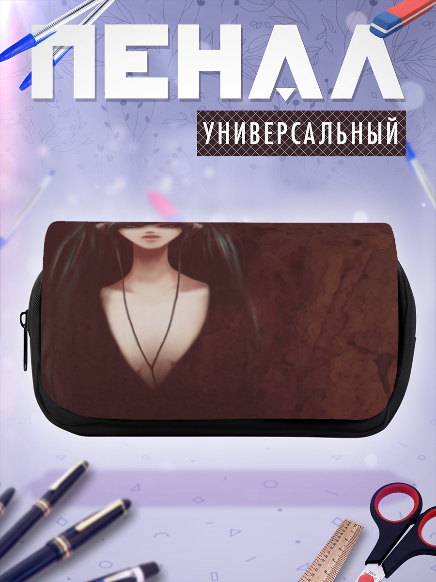 Пенал-косметичка Мику Хацунэ в наушниках