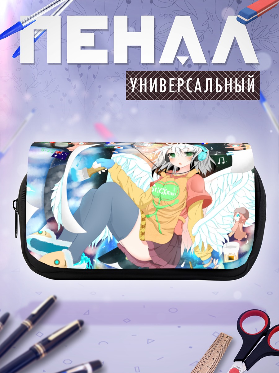 Пенал-косметичка Девочка в наушниках