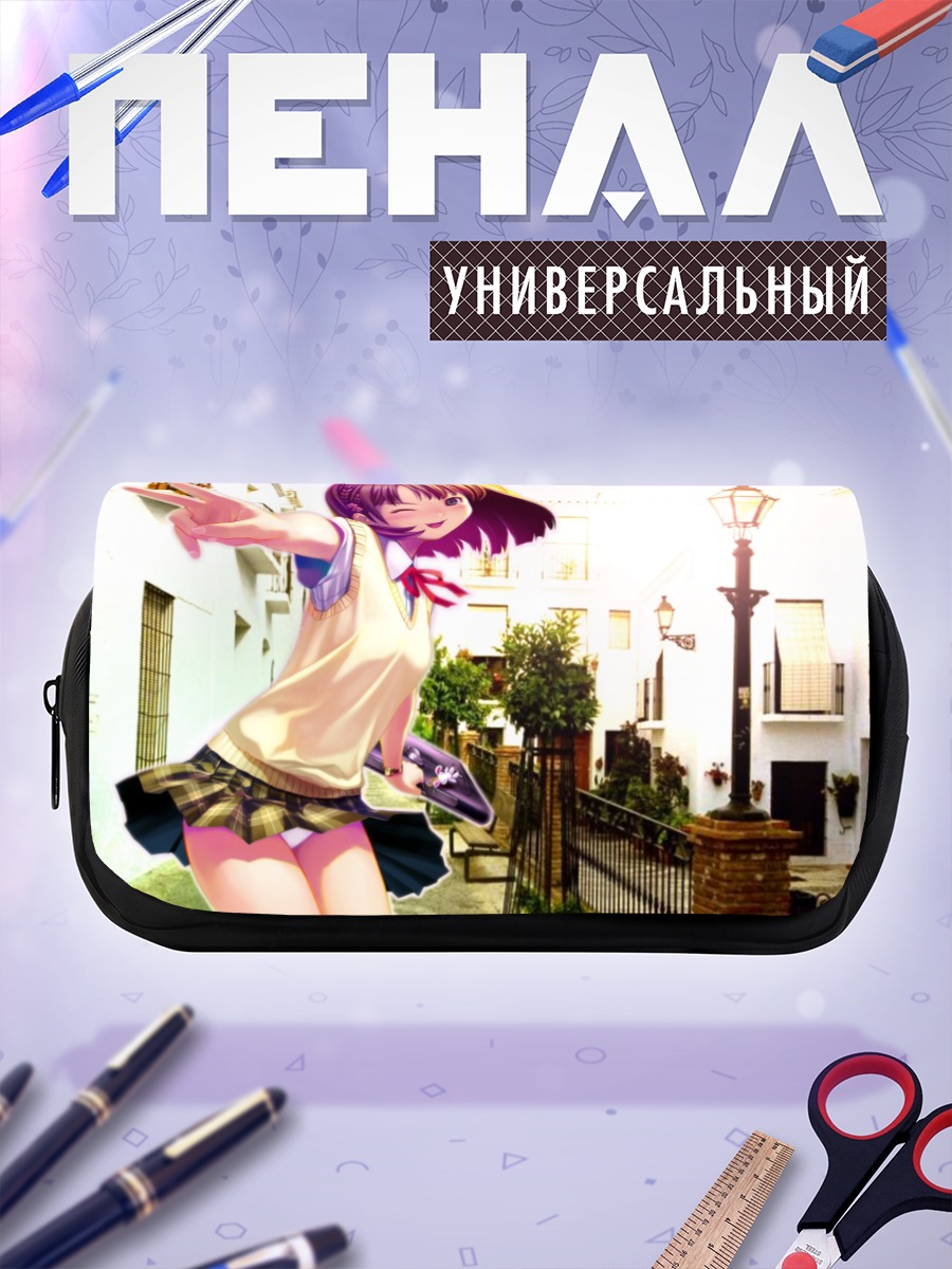 Пенал-косметичка Девушка в мини-юбке