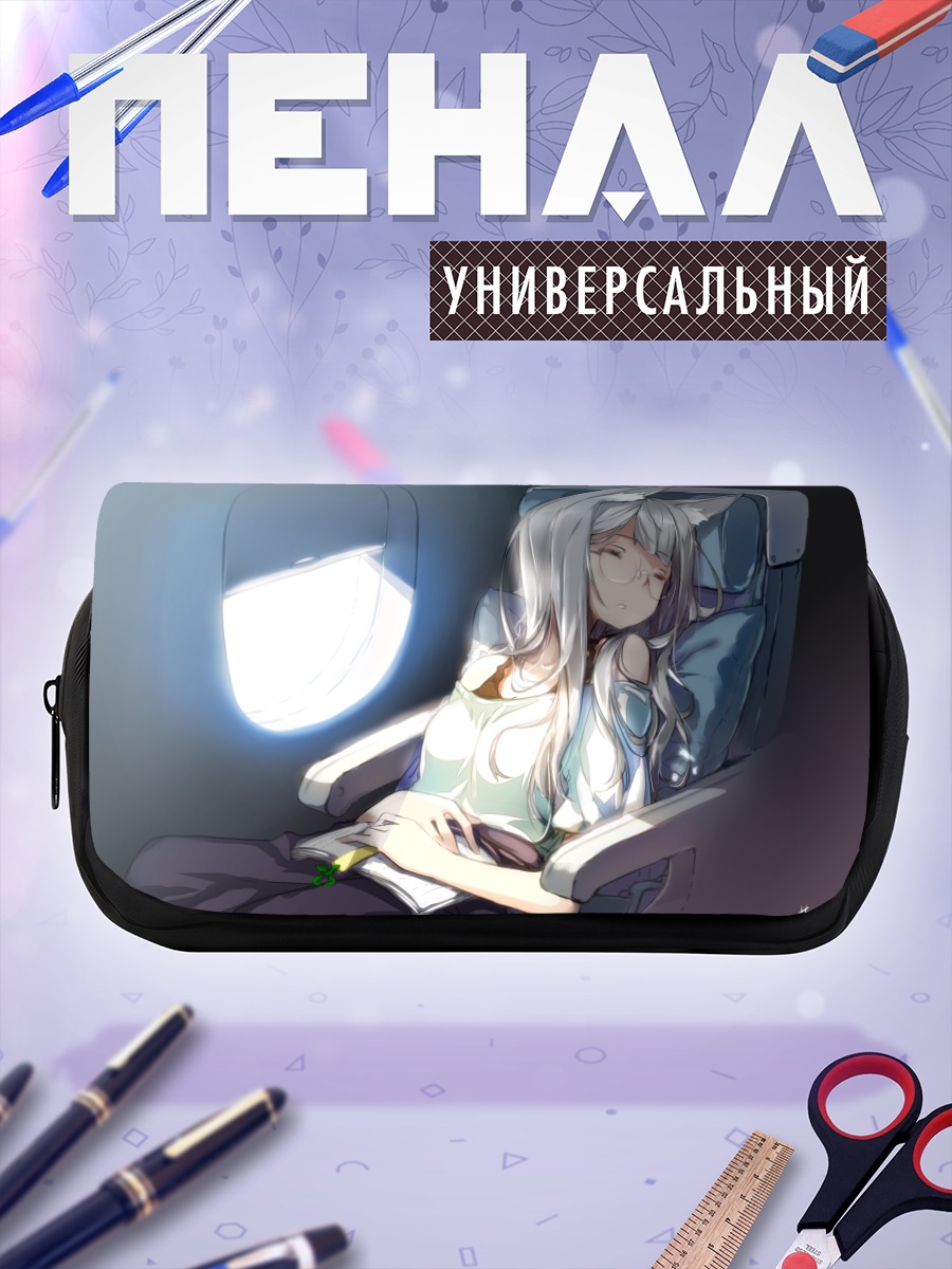 Пенал-косметичка Спящая девушка с ушками