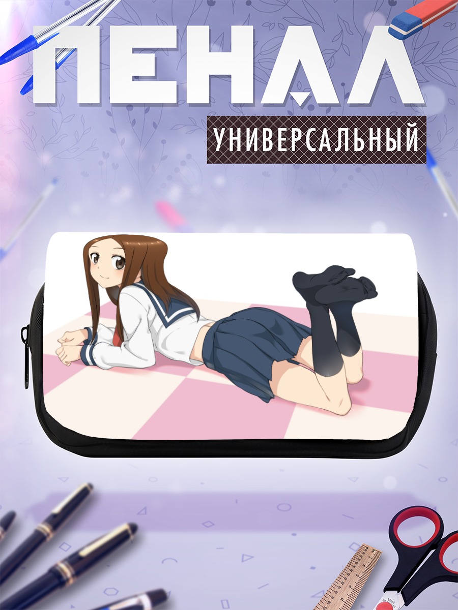 Пенал-косметичка Такаги-сан на полу