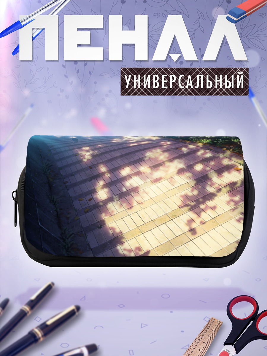 Пенал-косметичка Кот в тени листьев