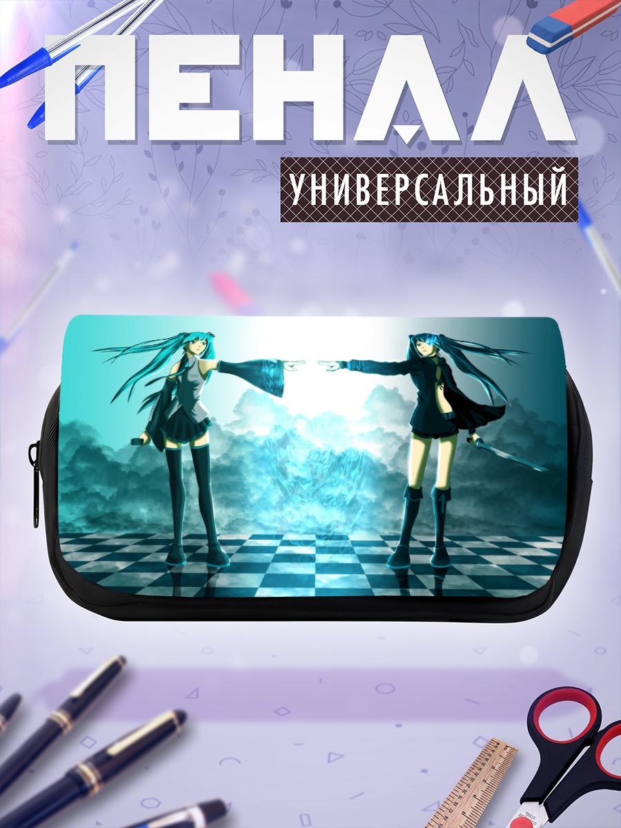 Пенал-косметичка Мику Хацунэ и Блэк Рок Шутер