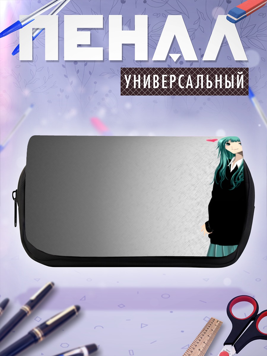 Пенал-косметичка Мику Хацунэ в черном