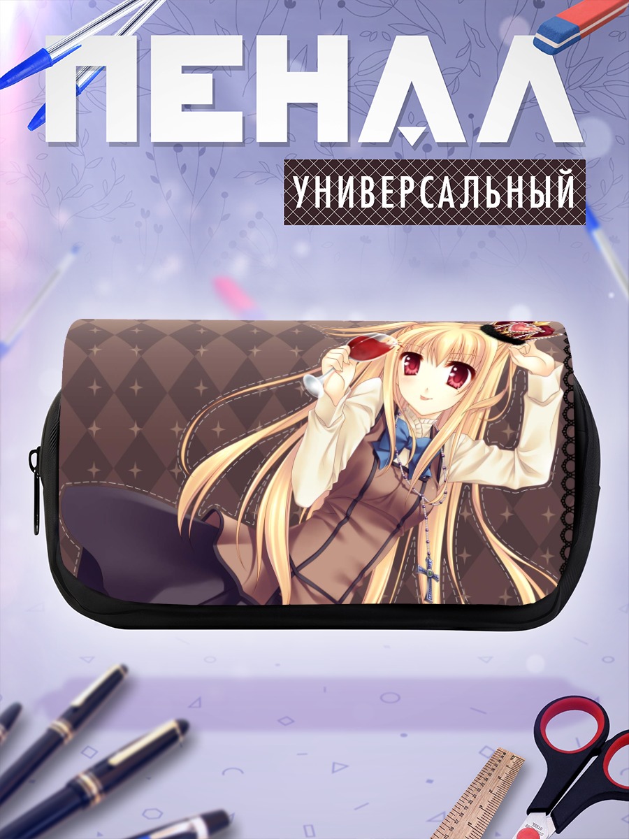 Пенал-косметичка Мария Шидо с бокалом