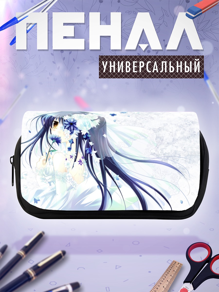 Пенал-косметичка Мику Хацунэ в цветах