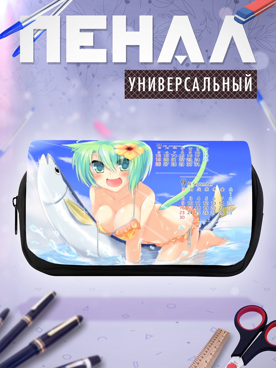 Пенал-косметичка Мику Хацунэ с рыбой