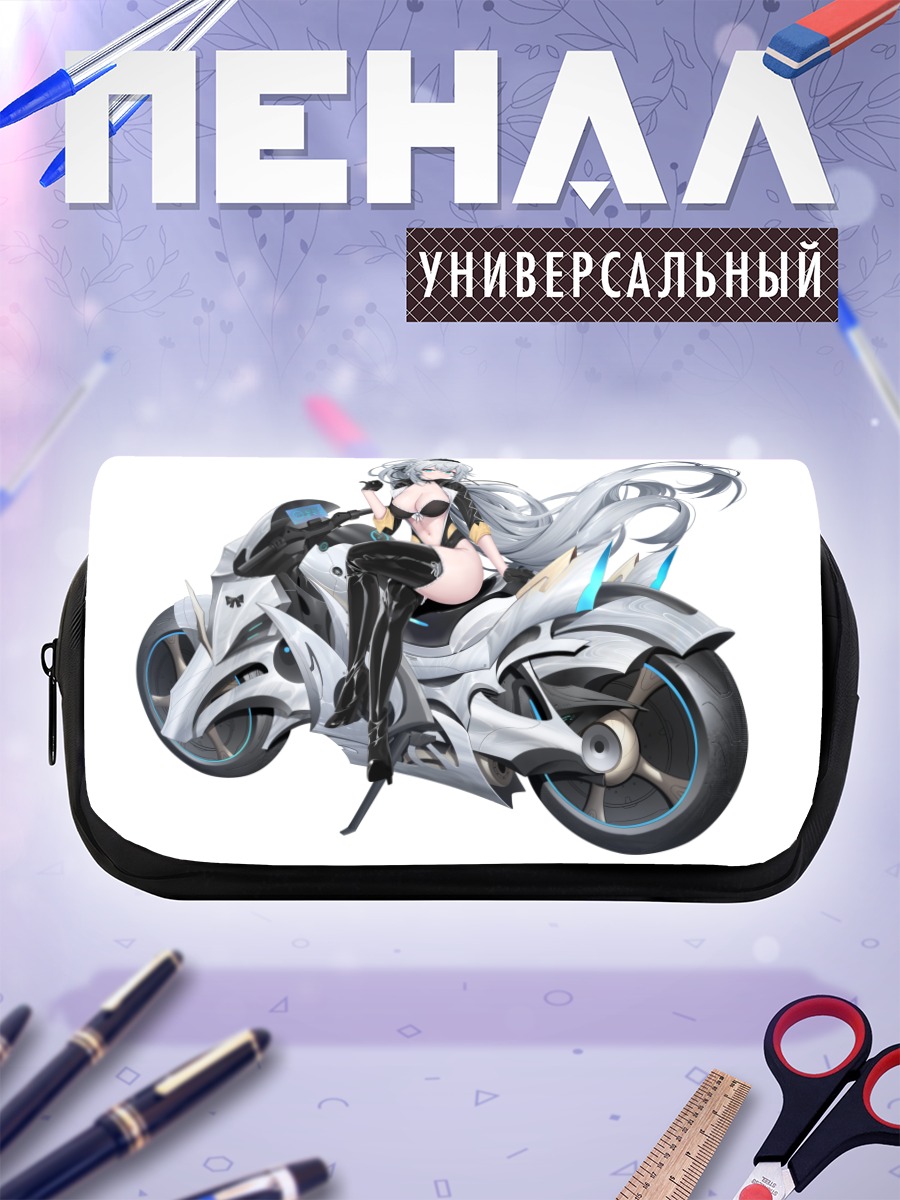 Пенал-косметичка Девушка на байке