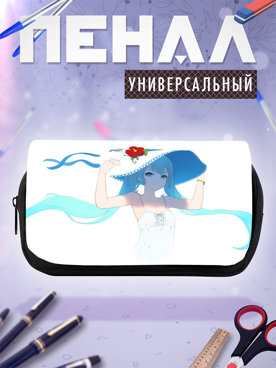 Пенал-косметичка Мику Хацунэ в шляпе