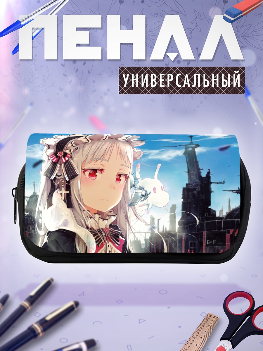 Пенал-косметичка Готическая лолита в индустриальном городе