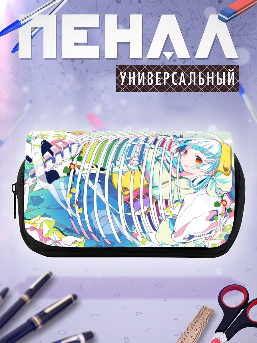 Пенал-косметичка Мику Хацунэ в ребрах