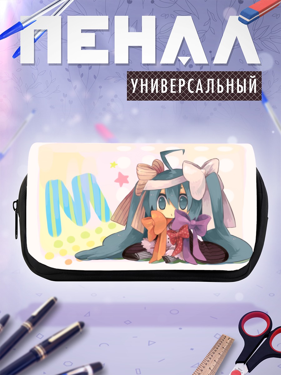 Пенал-косметичка Мику Хацунэ с бантами