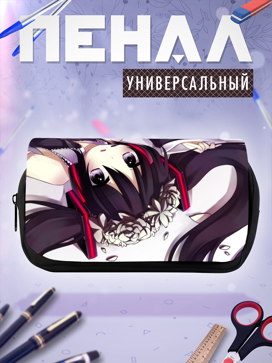 Пенал-косметичка Мику Хацунэ в цветах