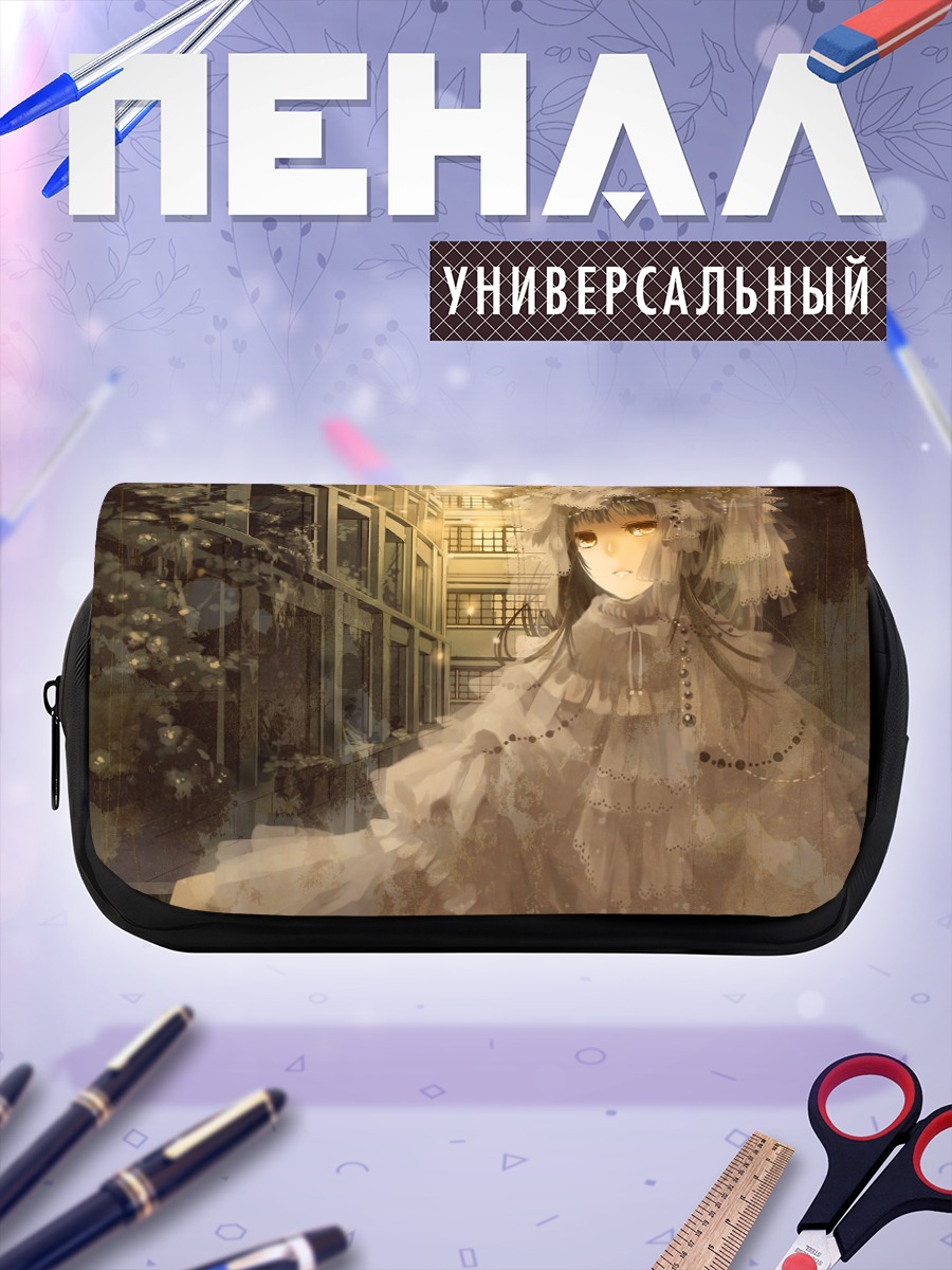 Пенал-косметичка Готическая лолита в цветах