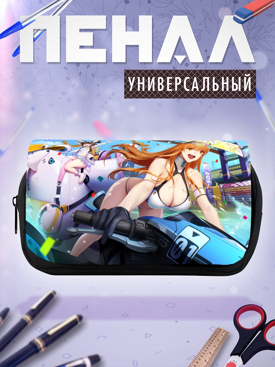 Пенал-косметичка Девушки на байке