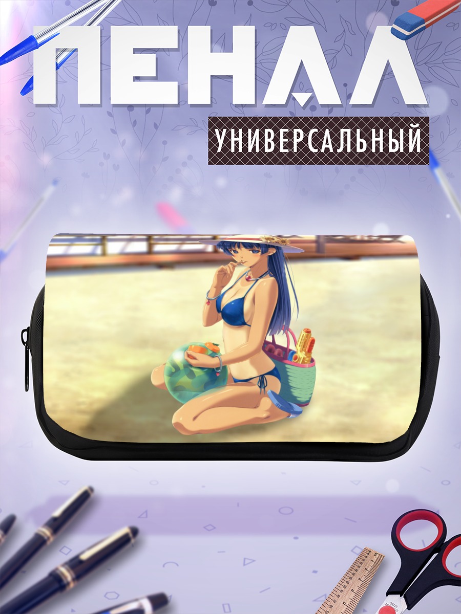 Пенал-косметичка Мику Хацунэ на пляже