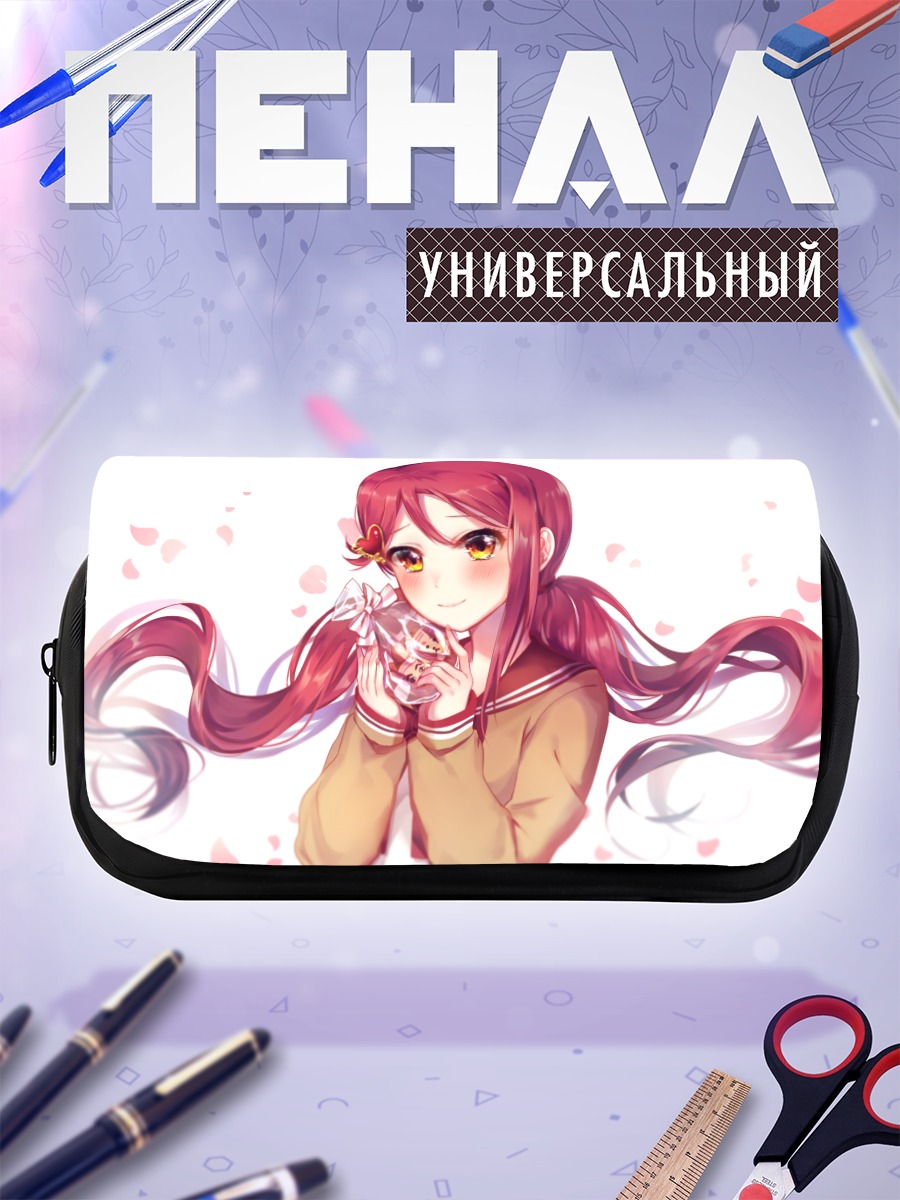 Пенал-косметичка Рико Сакураучи с цветами