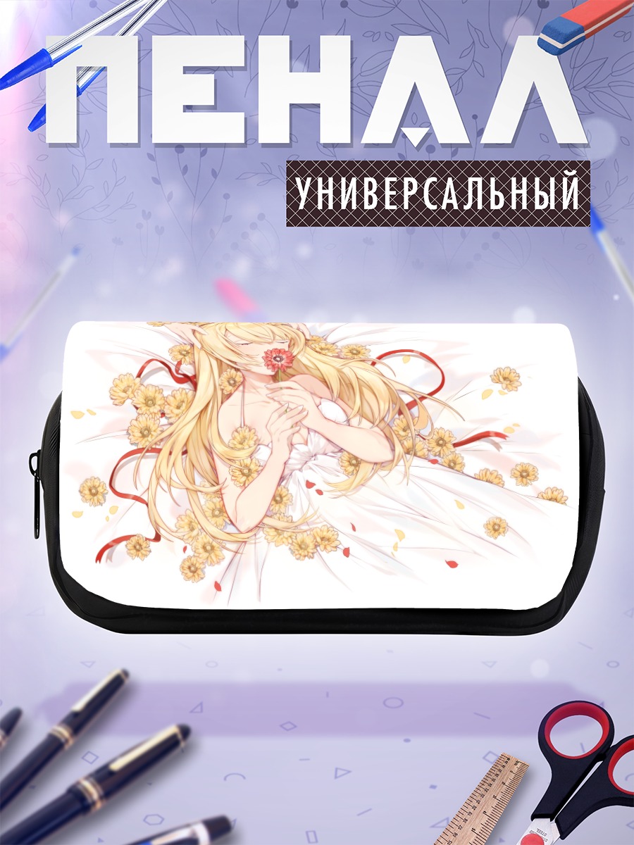 Пенал-косметичка Мику Хацунэ в цветах