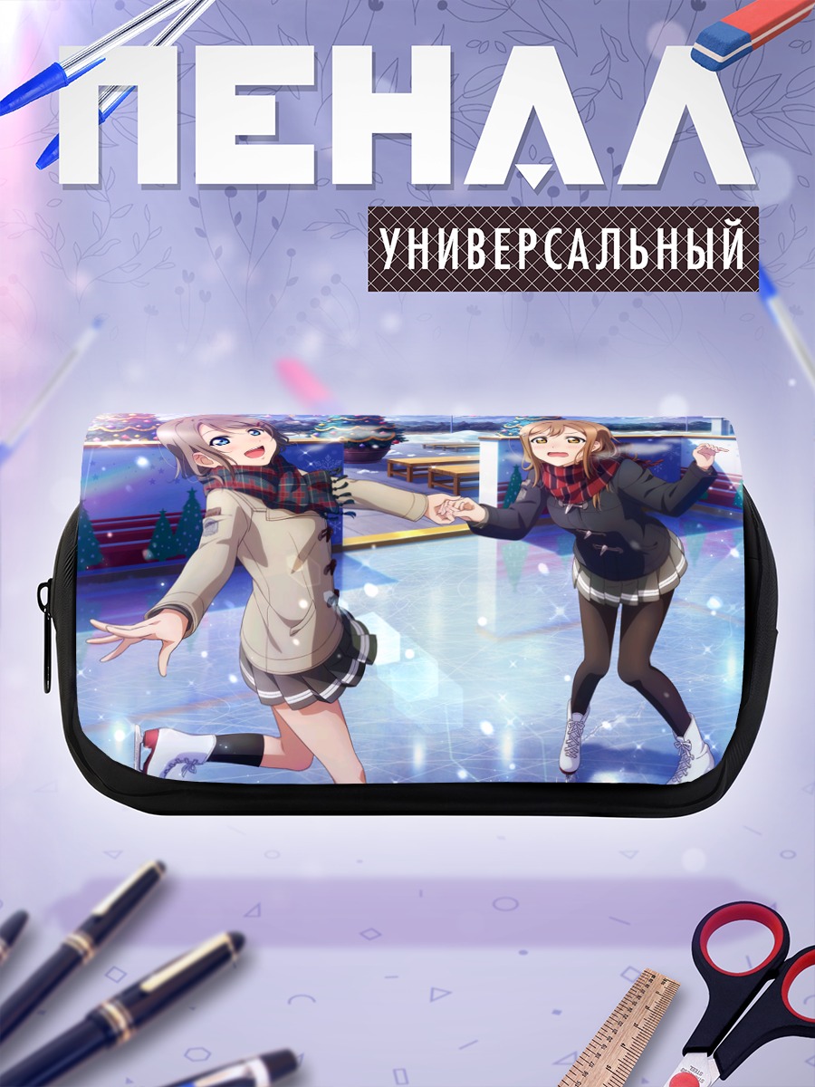 Пенал-косметичка Ханамару и Йо на льду