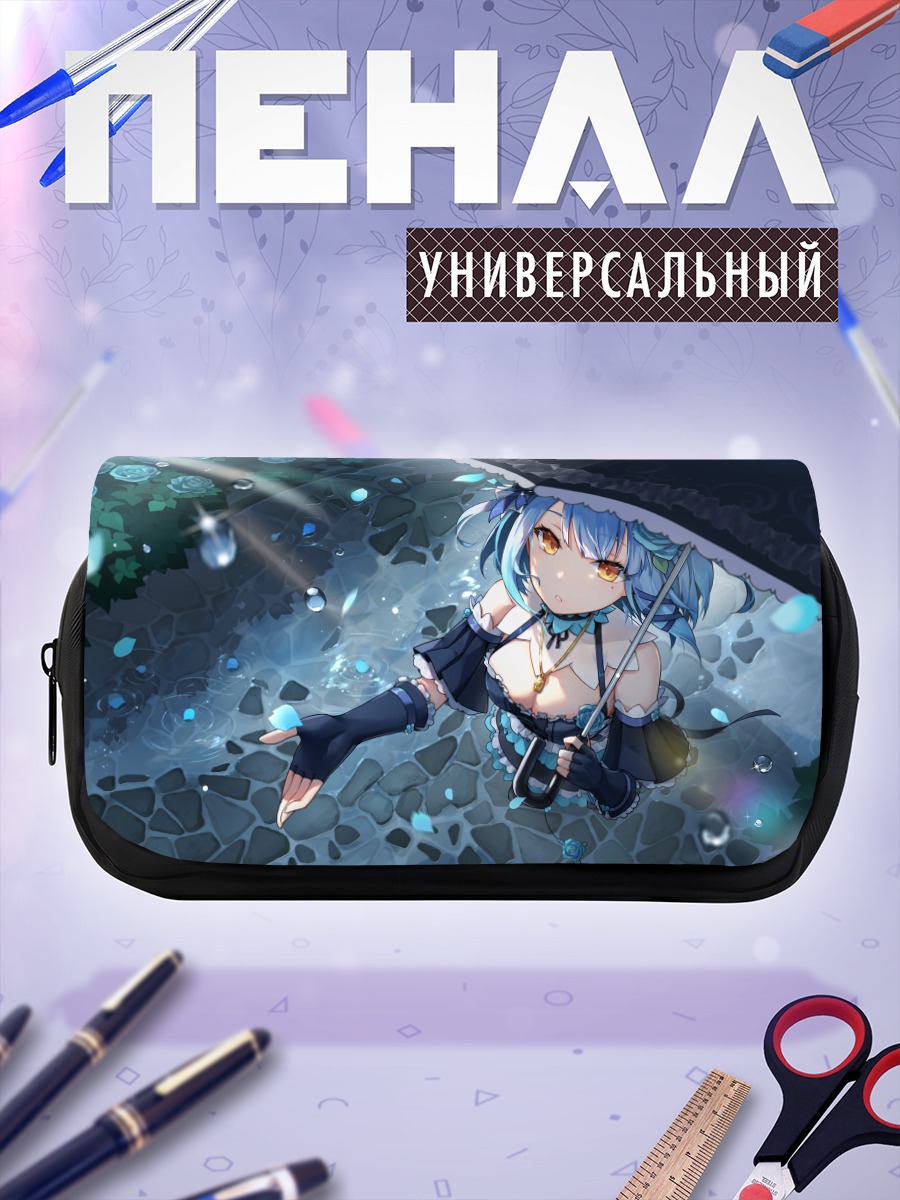 Пенал-косметичка Мику Хацунэ в цветах