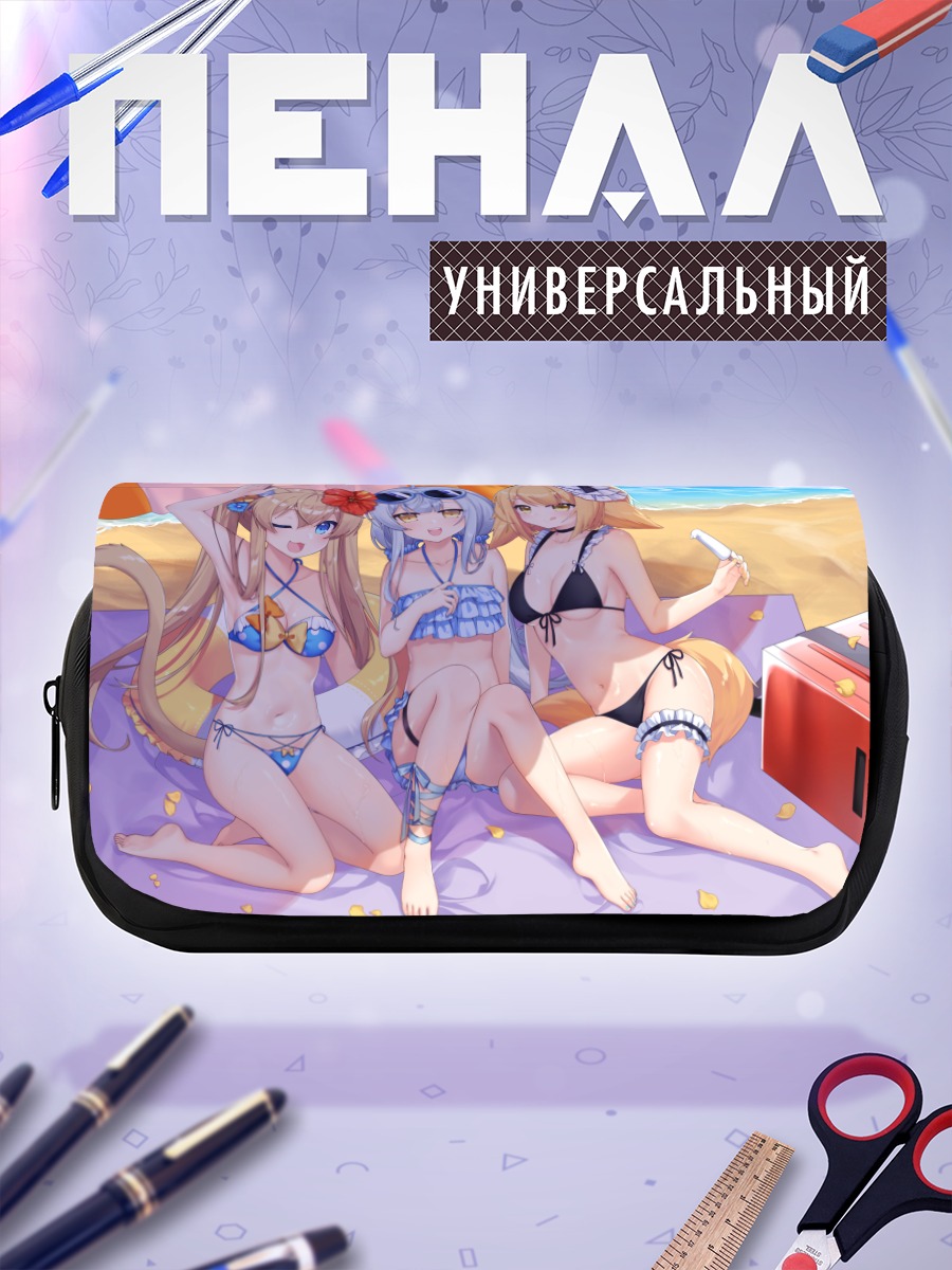 Пенал-косметичка Кошкодевочки на пляже