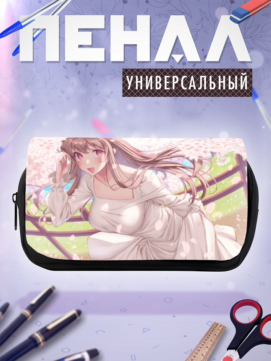 Пенал-косметичка Девушка в сакуре
