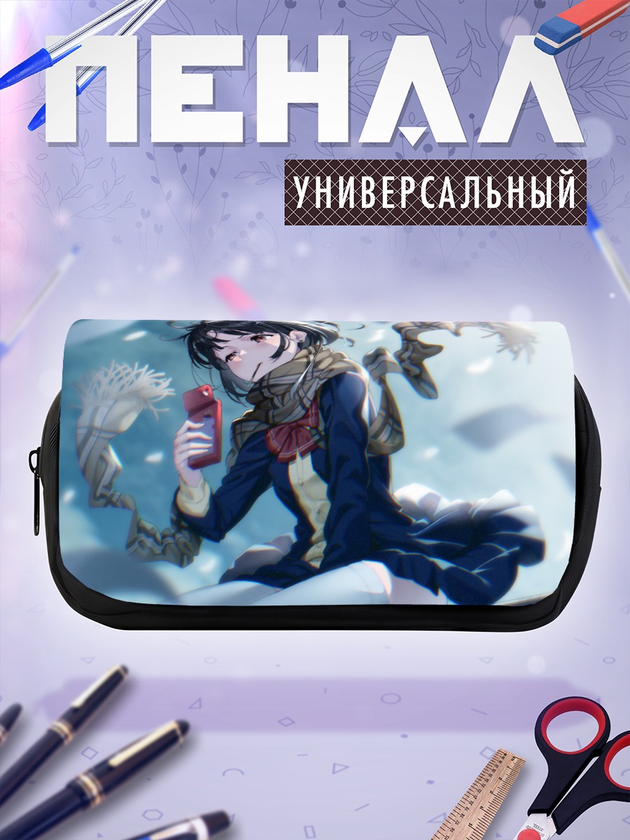 Пенал-косметичка Девушка с Поки