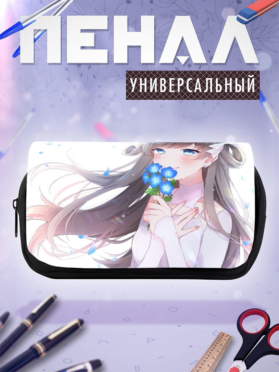 Пенал-косметичка Рин Ханазаке с цветами