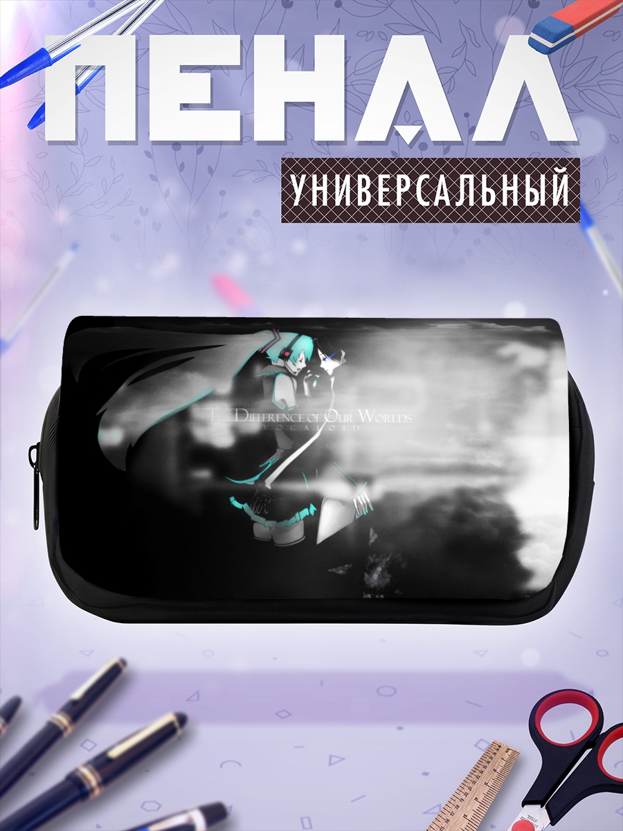 Пенал-косметичка Мику Хацунэ и Блэк Рок Шутер