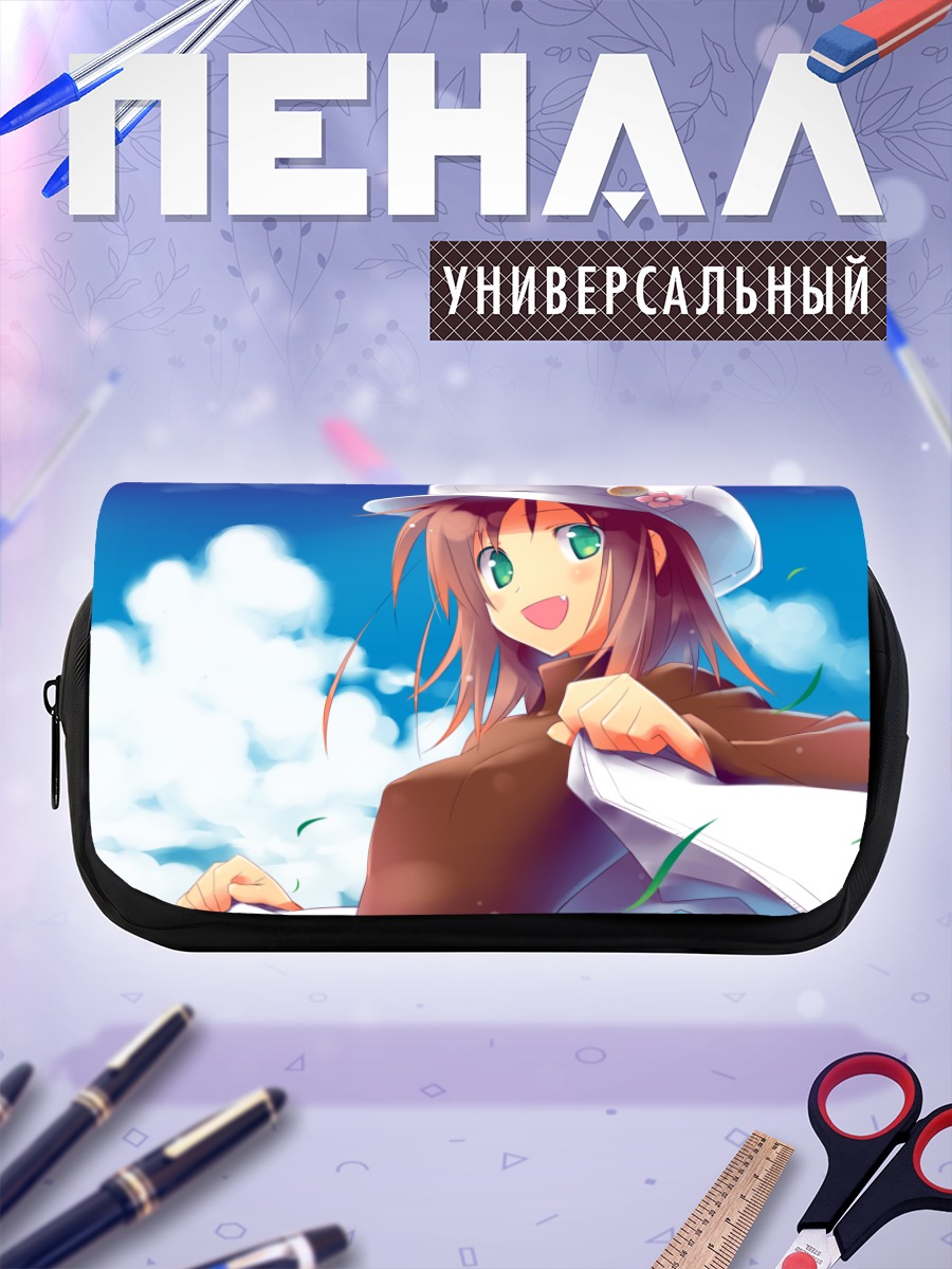 Пенал-косметичка Девушка в шляпе