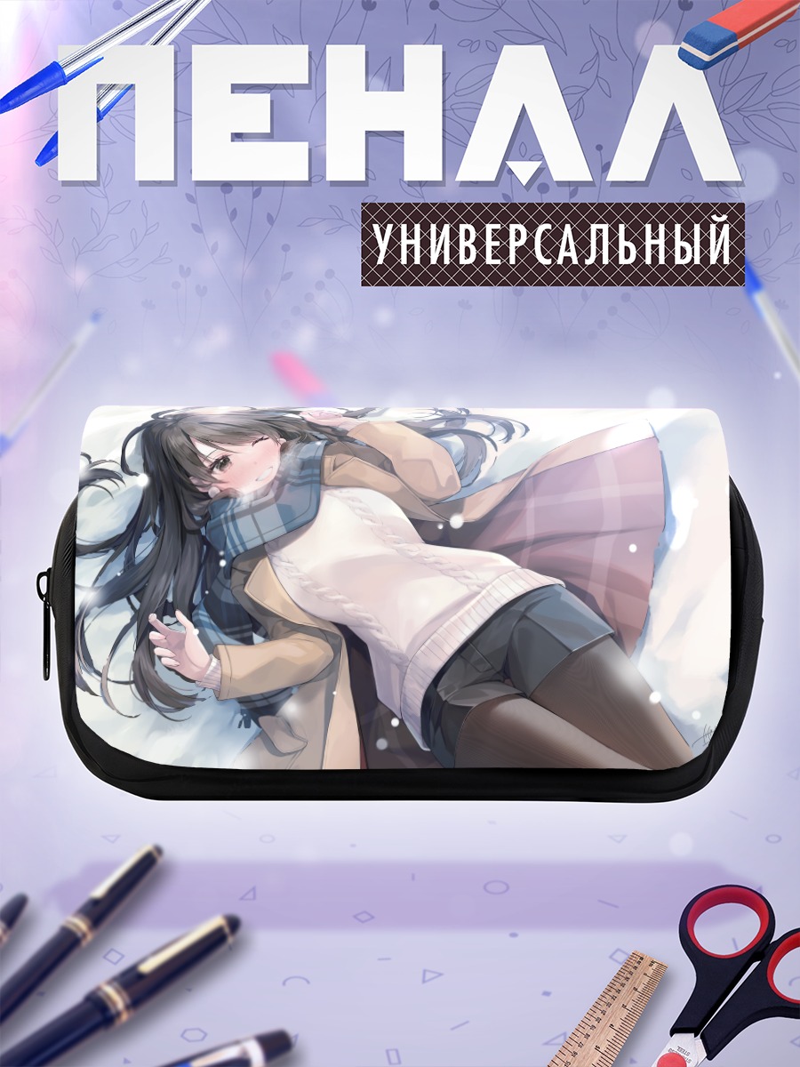 Пенал-косметичка Зимняя прогулка в снегу