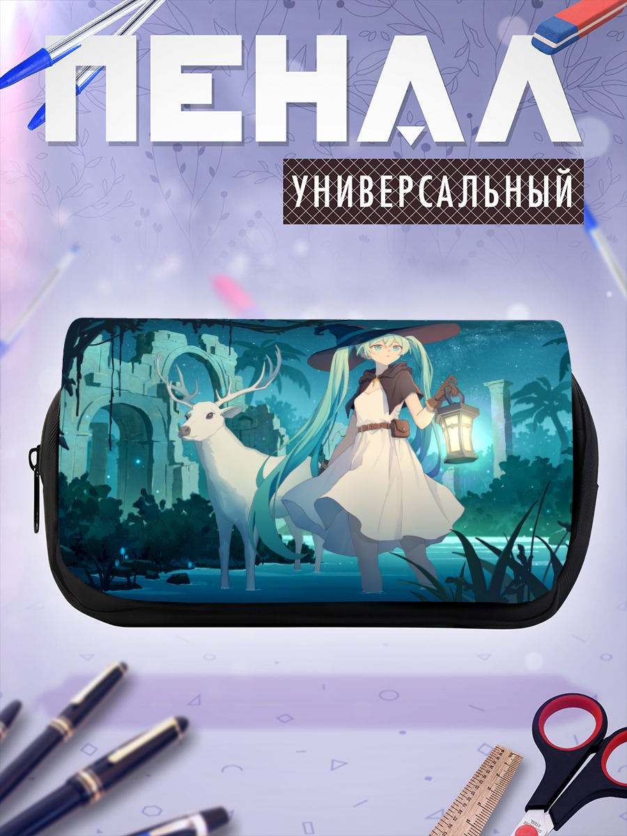 Пенал-косметичка Мику Хацунэ с оленем