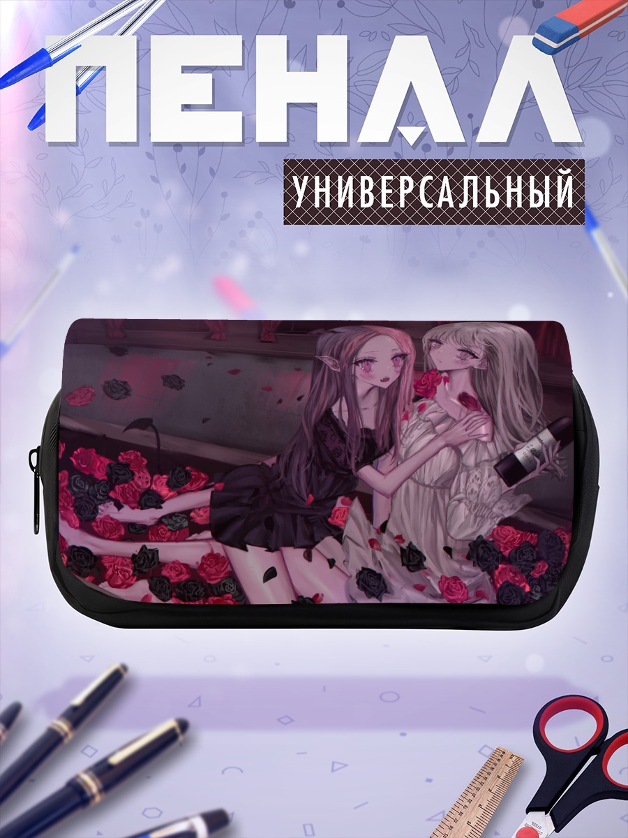 Пенал-косметичка Девушки в розах
