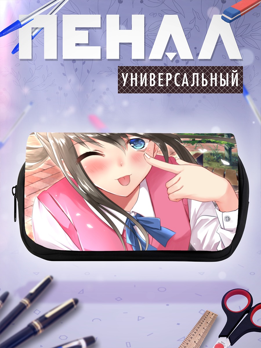 Пенал-косметичка Девушка в сакуре