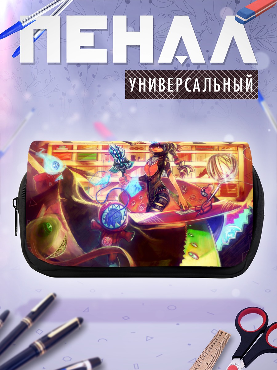 Пенал-косметичка Девушка с бантом