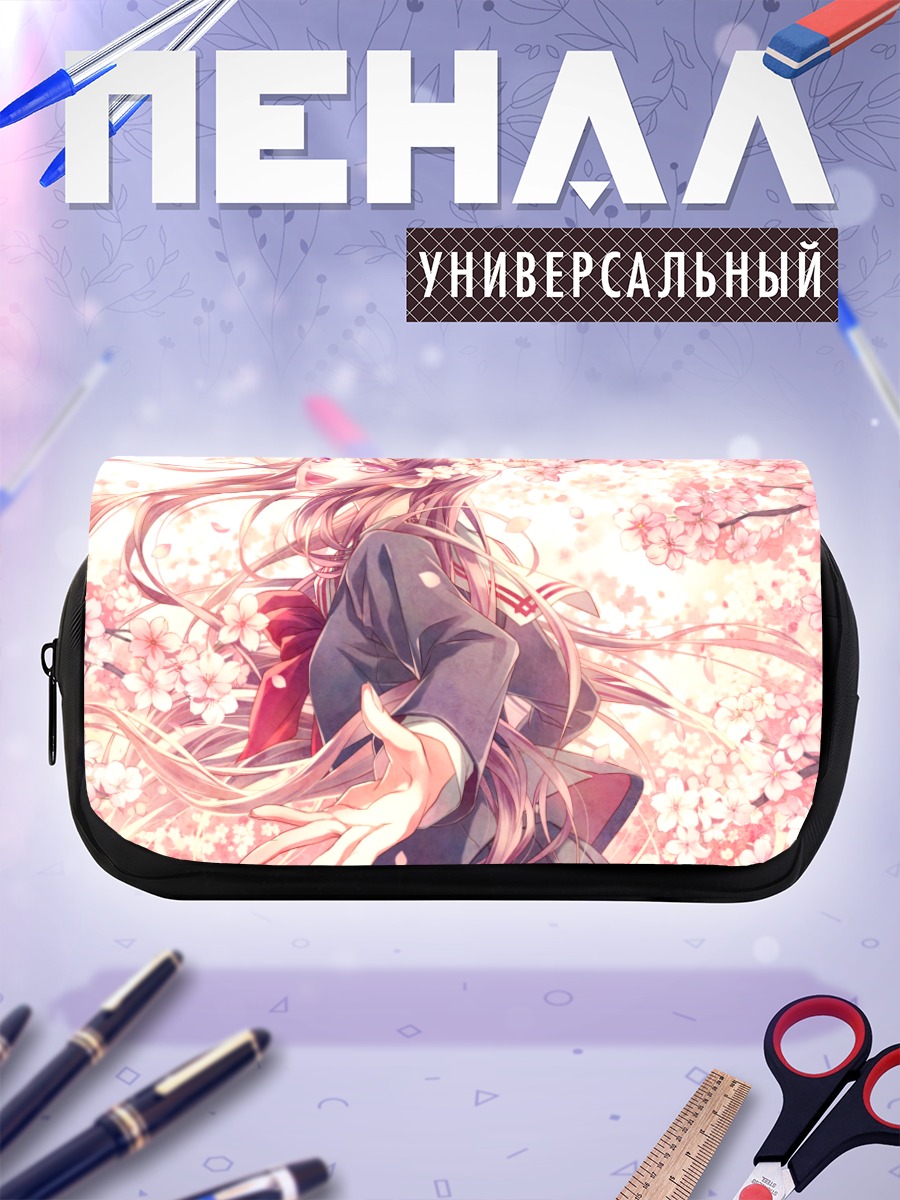 Пенал-косметичка Девушка в сакуре