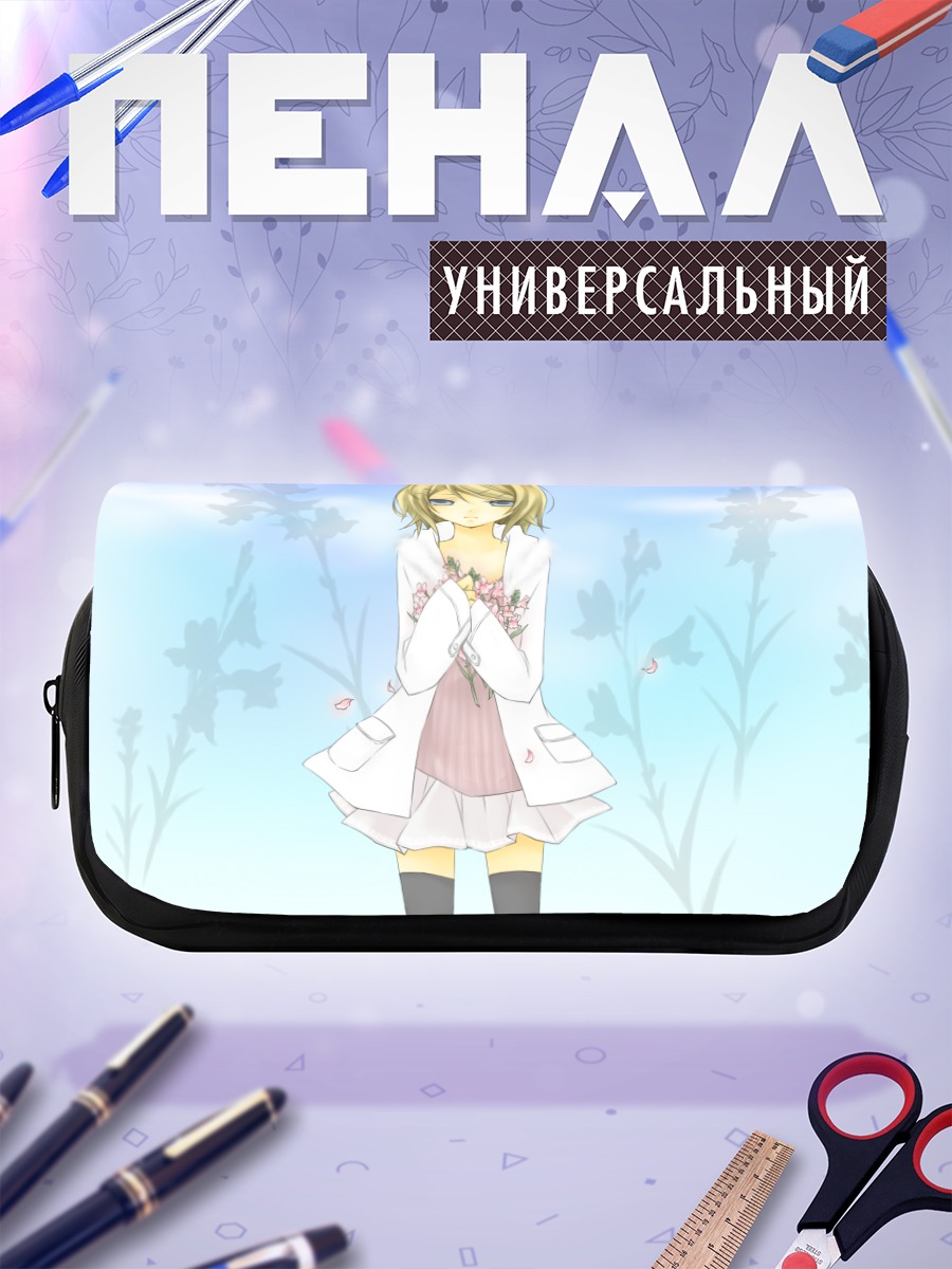 Пенал-косметичка Рин Кагаминэ с цветами