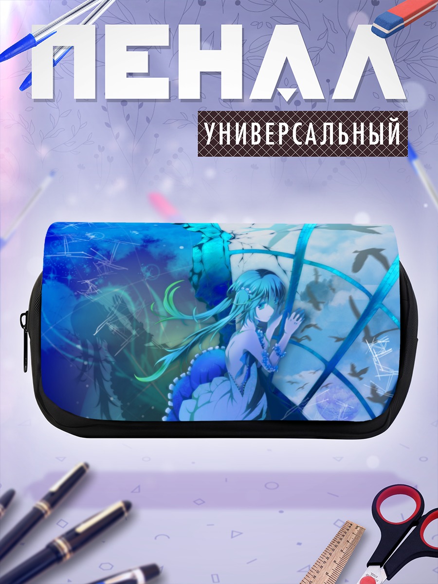 Пенал-косметичка Мику Хацунэ в синеве