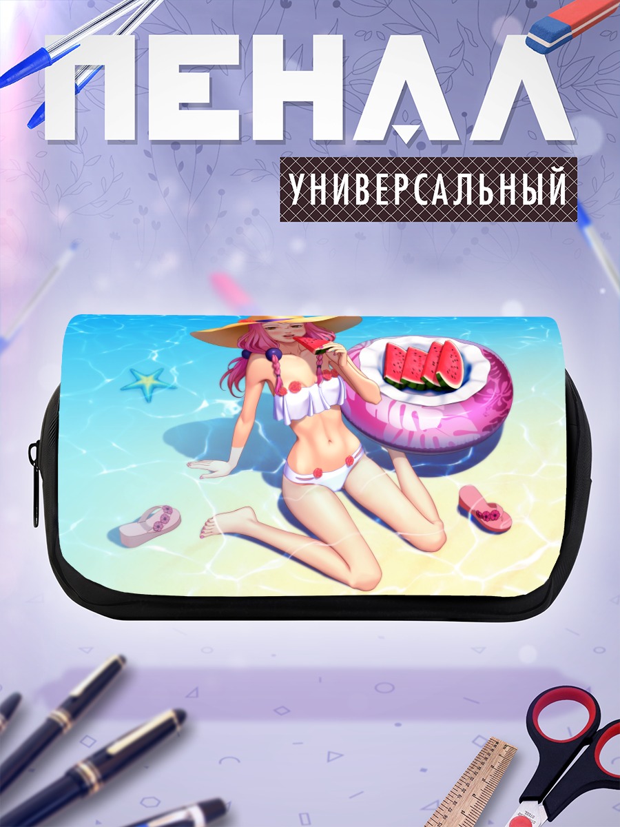 Пенал-косметичка Мику Хацунэ на пляже