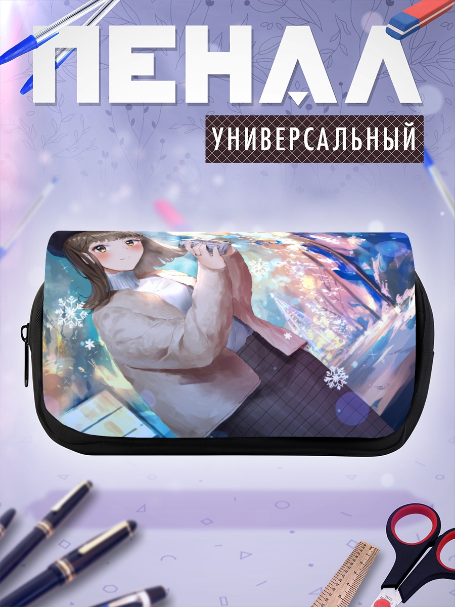 Пенал-косметичка Девушка в снегу