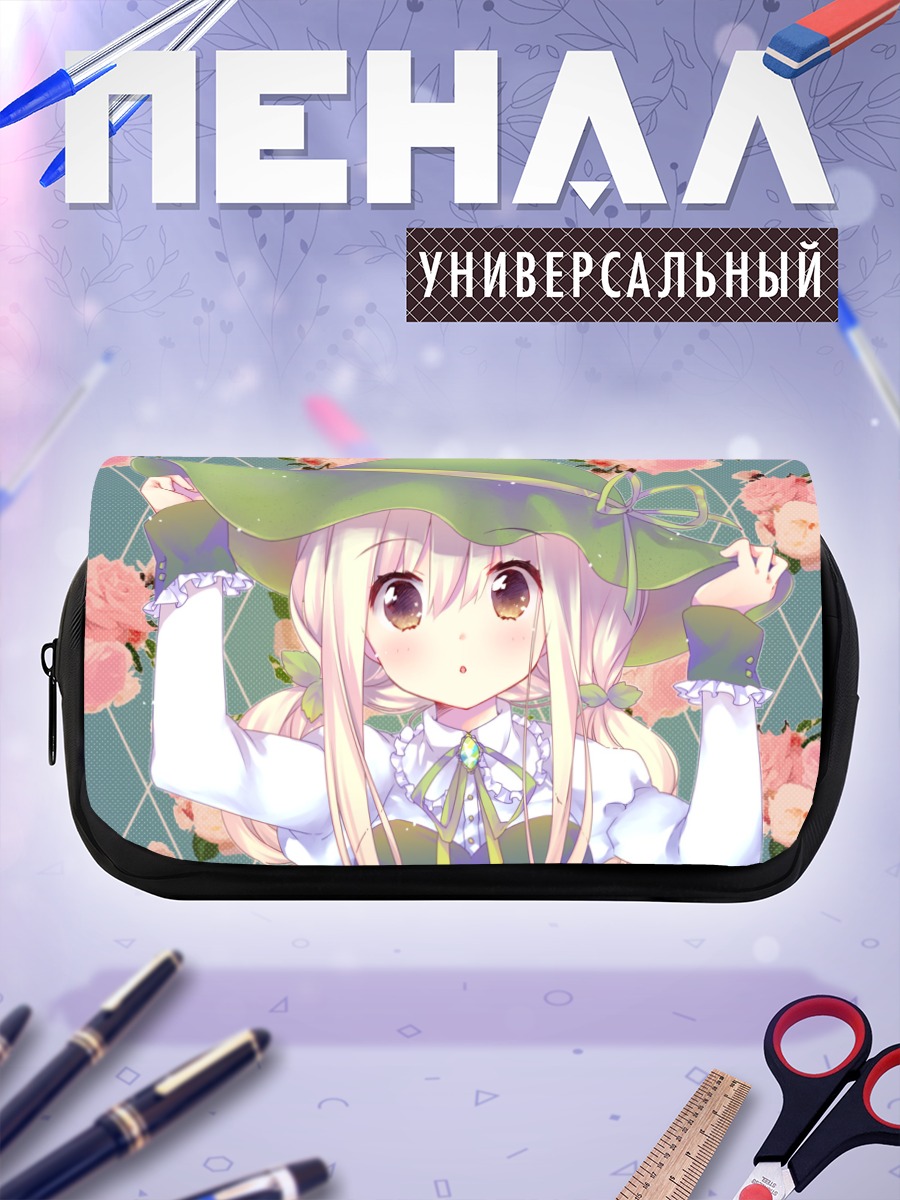 Пенал-косметичка Блондинка в шляпе
