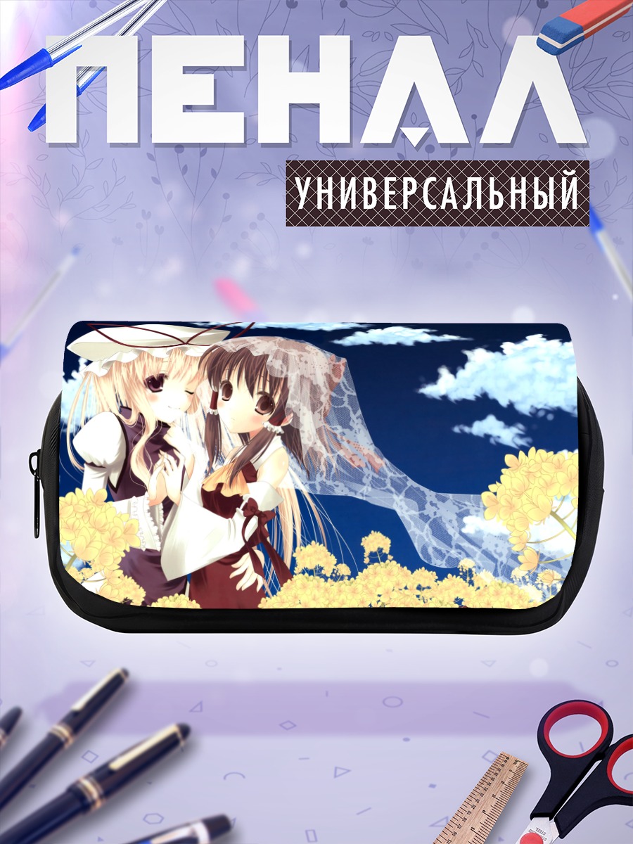 Пенал-косметичка Рейму Хакурей в цветах