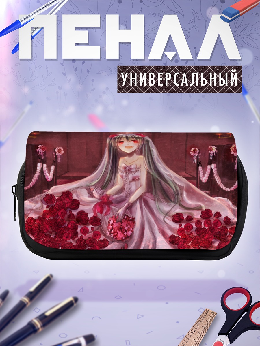 Пенал-косметичка Мику Хацунэ в красном