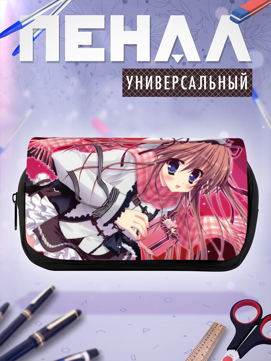 Пенал-косметичка Девушка в шарфе