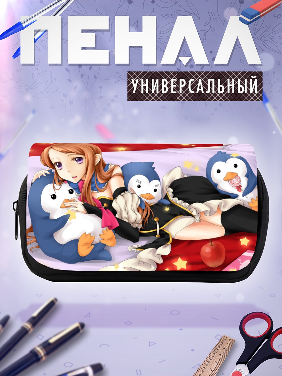 Пенал-косметичка Химари Такакура с пингвинами