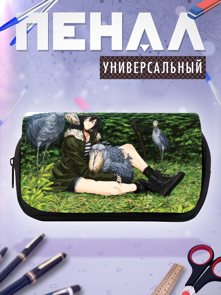 Пенал-косметичка Девушка с марабу