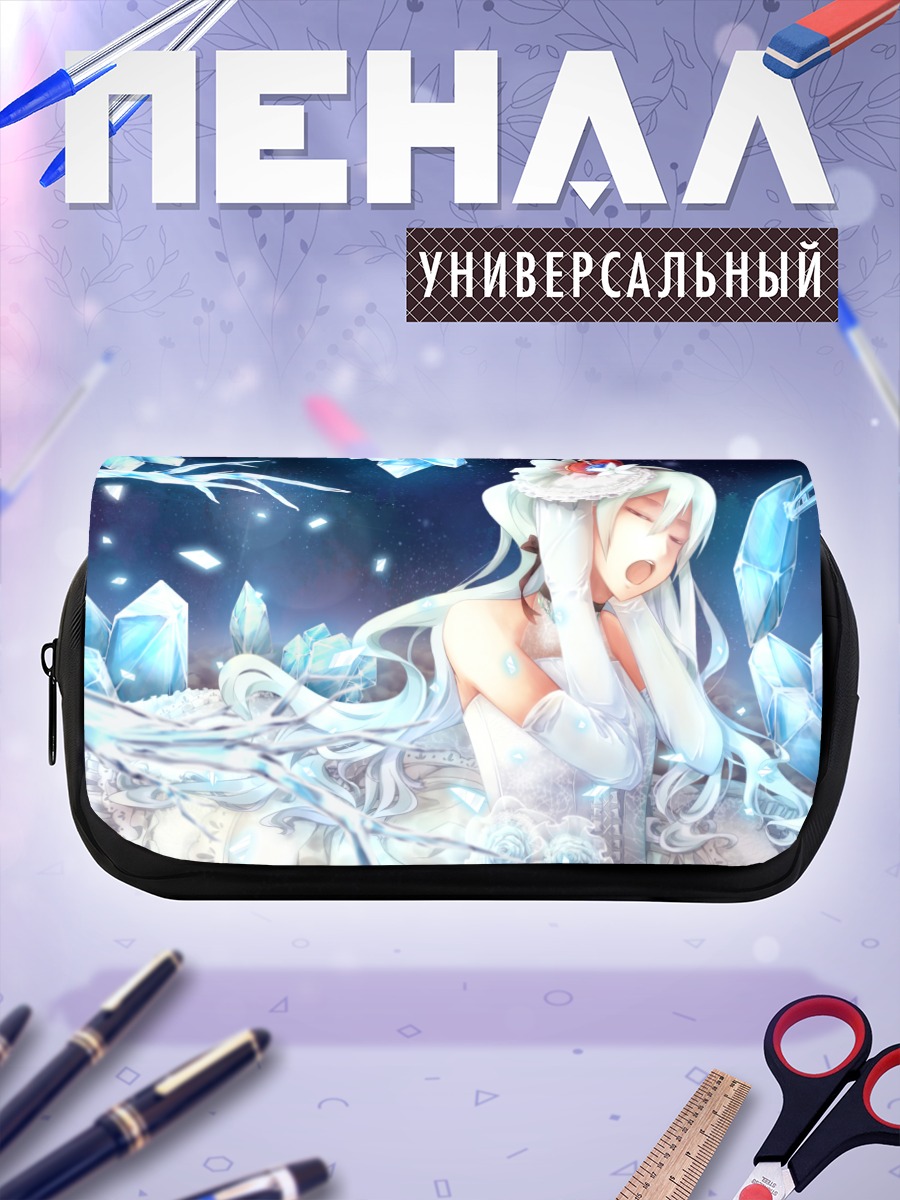 Пенал-косметичка Мику Хацунэ в кристаллах