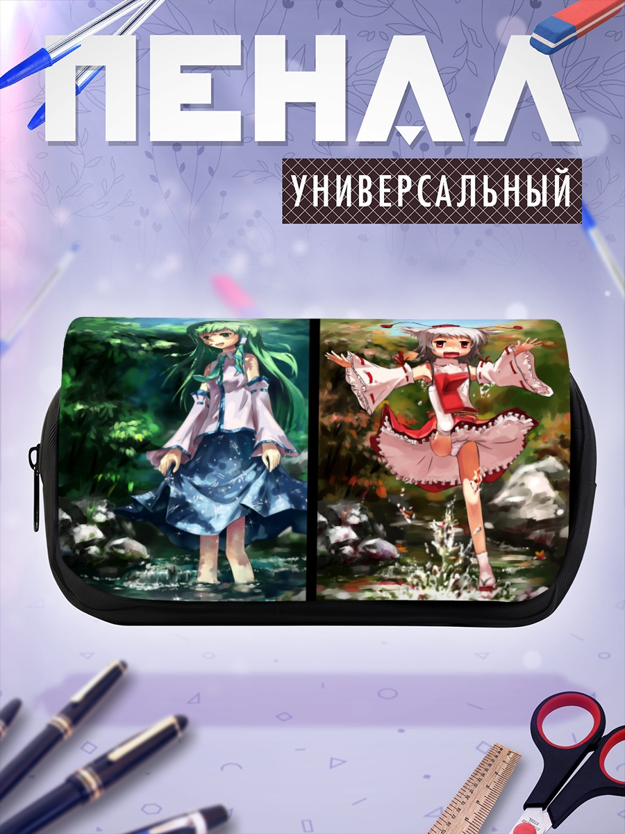 Пенал-косметичка Персонажи Touhou в лесу