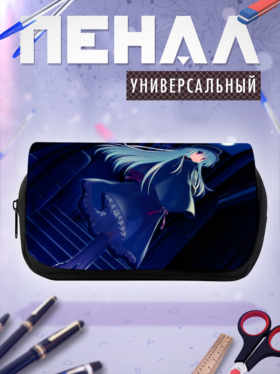 Пенал-косметичка Девушка в шляпе