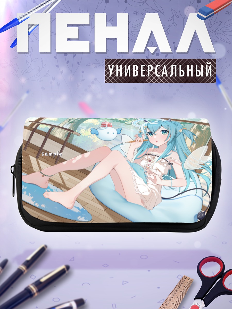 Пенал-косметичка Мику Хацунэ с книгой